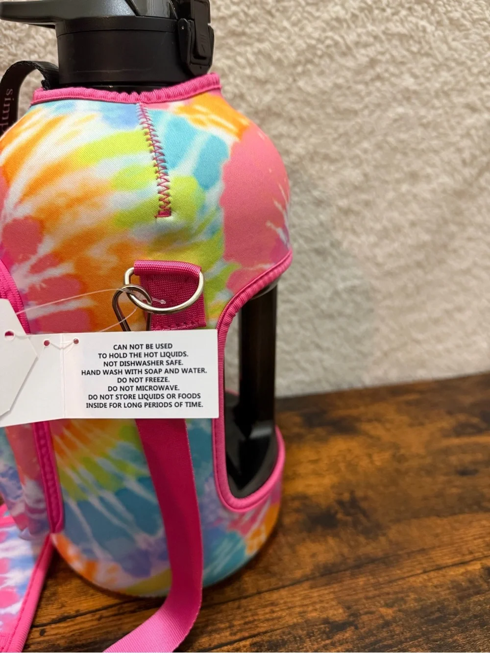 Simply Southern Large Water Bottle Tie Dye Sleeve Strap 1 Gal Jug Drinking NEW